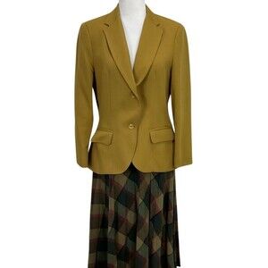 Academy Award Jacket With Wool Skirt Size Medium Gold /Multicolor Skirt Vintage